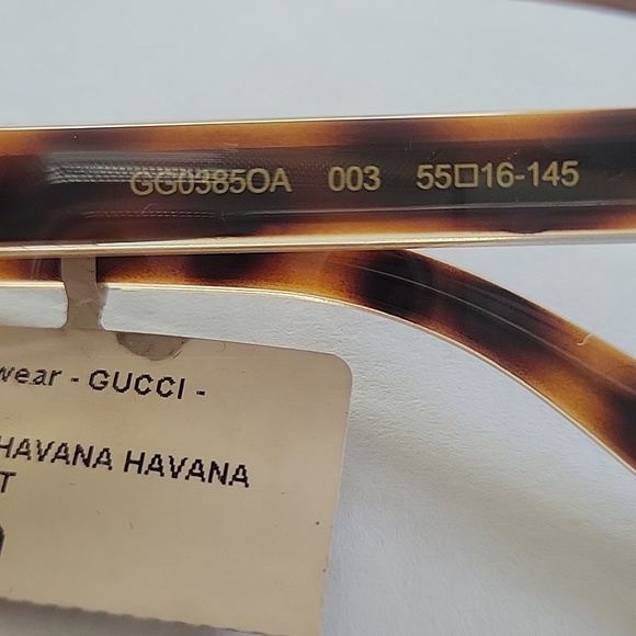 Gucci Frames GG0385OA Havana 55-16-145 - Picture 3 of 3